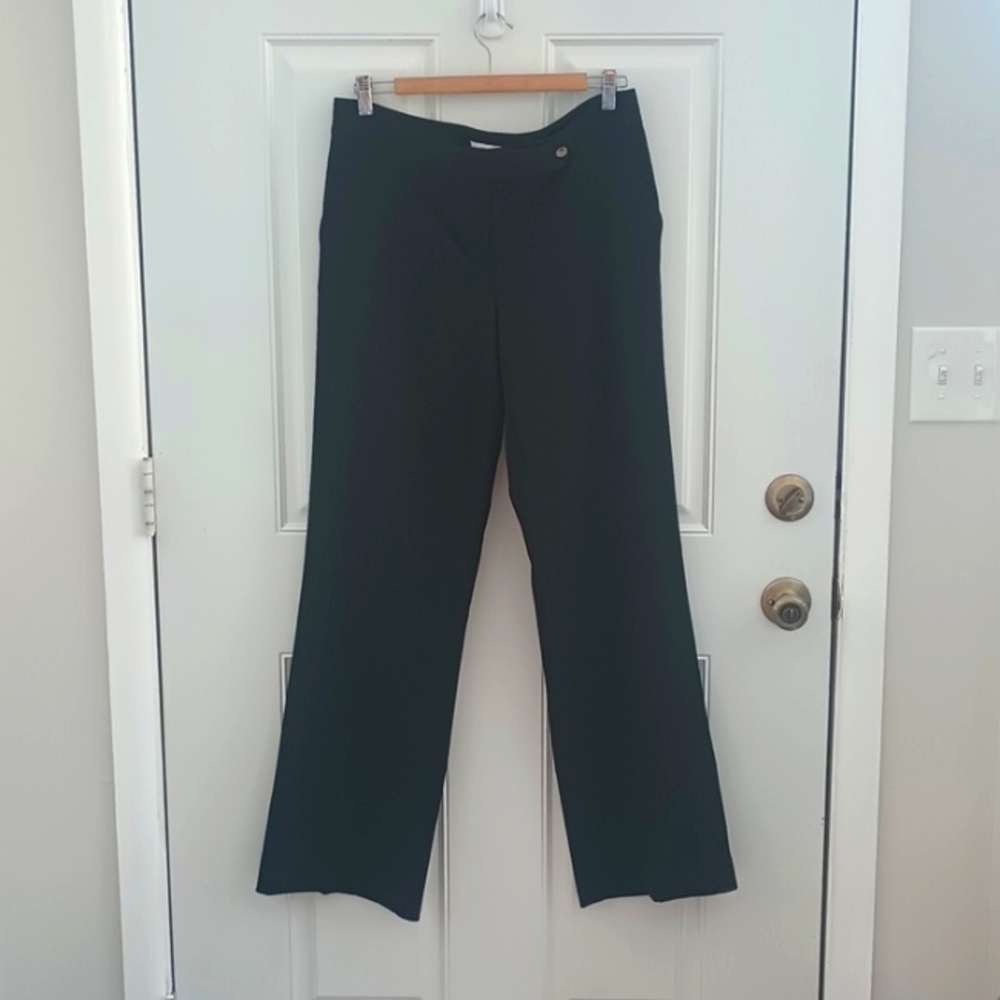 Calvin Klein black classic fit straight leg dress pants trousers size 8